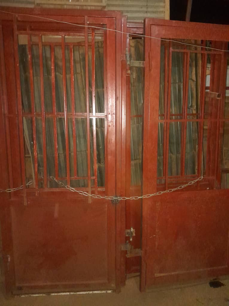 simple metallic door